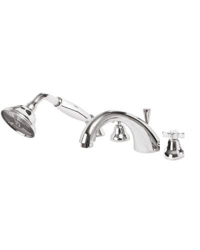 Смеситель на борт ванны с ручным выдвижным душем CEZARES LORD-BVD-01-M