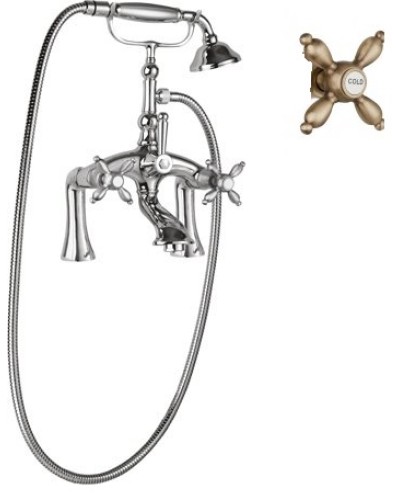 Смеситель на борт ванны с ручным душем CEZARES ATLANTIS-NOSTALGIA-PBV-02
