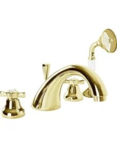 Смеситель на борт ванны с ручным выдвижным душем CEZARES LORD-BVD-03/24-M