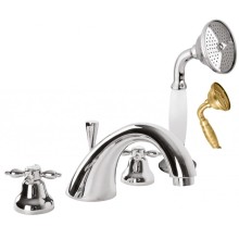 Смеситель на борт ванны с ручным выдвижным душем CEZARES NOSTALGIA-BVD-02-M