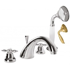 Смеситель на борт ванны с ручным выдвижным душем CEZARES NOSTALGIA-BVD-02-M