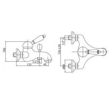 Напольный смеситель для ванны с ручным душем бронза, ручка Swarovski Cezares Vintage VINTAGE-VDPM-02-Sw