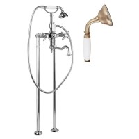 Напольный смеситель для ванны с поворотным изливом CEZARES NOSTALGIA-VDP2-02-Bi