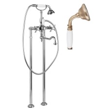 Напольный смеситель для ванны с поворотным изливом CEZARES NOSTALGIA-VDP2-02-Bi