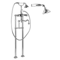 Напольный смеситель для ванны с повор.изливом кронштейном для слива-перелива CEZARES LORD-VDPS2-01-M