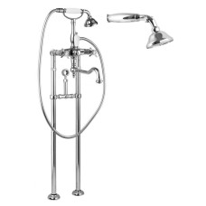 Напольный смеситель для ванны с повор.изливом кронштейном для слива-перелива CEZARES LORD-VDPS2-01-M