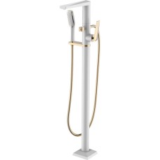 Смеситель для ванны Boheme Venturo 389-W напольный Белый Золото
