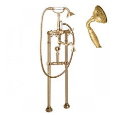 Напольный смеситель для ванны с кронштейном для слива-перелива CEZARES NOSTALGIA-VDPS2-02-M