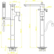 Смеситель для ванны Bravat Phillis F656101C-B3-ENG напольный Хром
