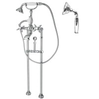 Напольный смеситель для ванны с кронштейном для слива-перелива CEZARES NOSTALGIA-VDPS-01-M