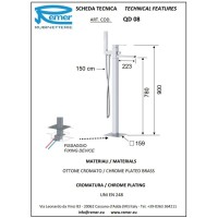 Смеситель напольный для ванны Remer Q-Design QD08