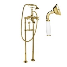 Напольный смеситель для ванны с ручным душем и шлангом 150 см CEZARES NOSTALGIA-VDPS-03/24-Bi
