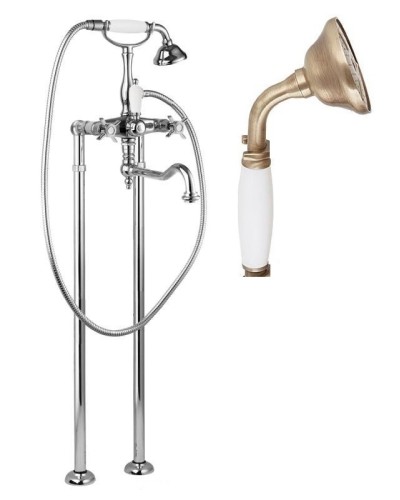 Напольный смеситель для ванны с поворотным изливом CEZARES LORD-VDP2-02-Bi