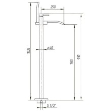 Смеситель напольный для ванны Migliore Inside ML.INS-9260.CR
