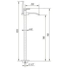 Смеситель напольный для ванны Migliore Inside ML.INS-9260.DO