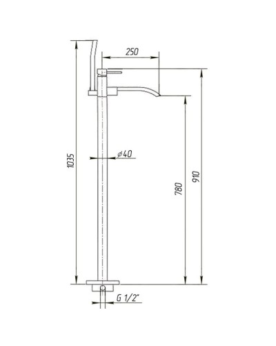 Смеситель напольный для ванны Migliore Inside ML.INS-9260.DO