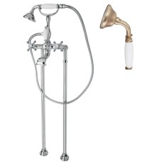 Напольный смеситель для ванны с ручным душем, шлангом 150 см CEZARES GOLF-VDP-02-Bi