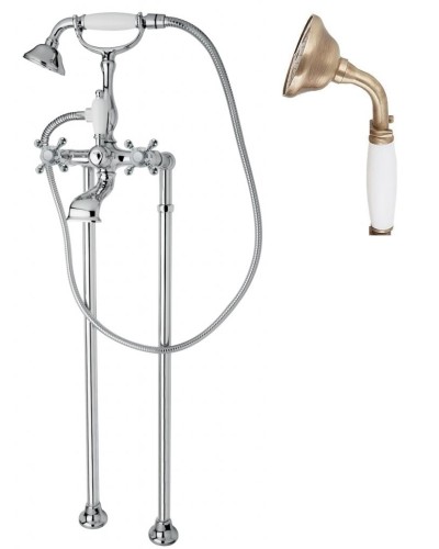Напольный смеситель для ванны с ручным душем, шлангом 150 см CEZARES GOLF-VDP-02-Bi