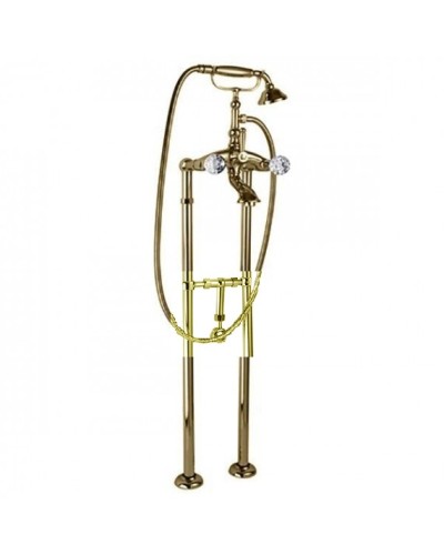 Напольный смеситель для ванны с ручным душем, с кронштейном слива-перелива CEZARES ATLANTIS-VDPS-03/24-Sw/M