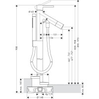Смеситель для ванны напольный Axor Starck 10456000