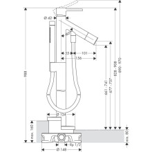 Смеситель для ванны напольный Axor Starck 10456000