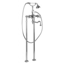 Напольный смеситель для ванны с поворотным изливом с ручным душем, шлангом 150 см CEZARES GOLF-VDP2-01-Bi
