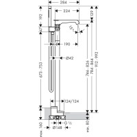 Термостат напольный для ванны Axor Citterio E 36416000
