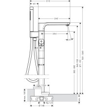 Термостат напольный для ванны Axor Urquiola 11422000