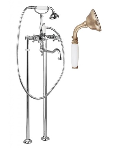 Напольный смеситель для ванны с поворотным изливом CEZARES GOLF-VDP2-02-Bi