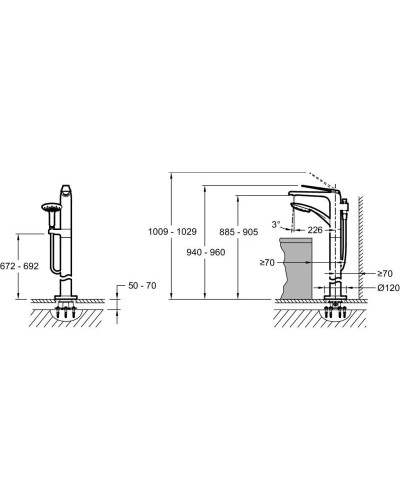 Смеситель напольный для ванны Jacob Delafon Avid E97367-CP