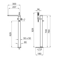 Смеситель напольный для ванны Noken Lounge N199999982