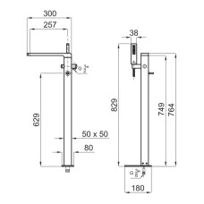 Смеситель напольный для ванны Noken Lounge N199999982