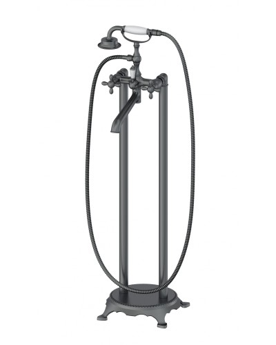 Смеситель для ванны напольного монтажа WONZON & WOGHAND, Темный графит (WW-88649020-BGM)