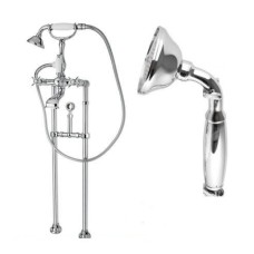 Напольный смеситель для ванны с кронштейном для слива-перелива CEZARES LORD-VDPS-01-M