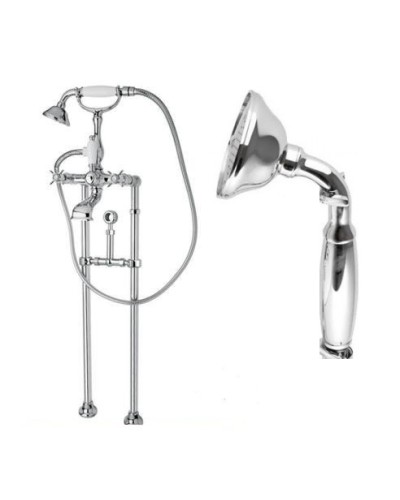 Напольный смеситель для ванны с кронштейном для слива-перелива CEZARES LORD-VDPS-01-M