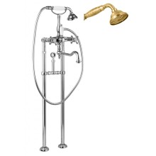 Напольный смеситель для ванны с повор.изливом кронштейном слива-перелива CEZARES GOLF-VDPS2-02-M