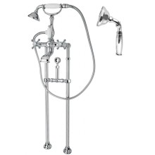 Напольный смеситель для ванны с кронштейном для слива-перелива CEZARES GOLF-VDPS-01-M