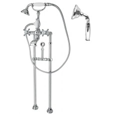 Напольный смеситель для ванны с кронштейном для слива-перелива CEZARES GOLF-VDPS-01-M