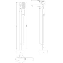 Смеситель напольный для ванны NT Bagno Ogio NT46031