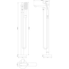 Смеситель напольный для ванны NT Bagno Ogio NT46031