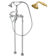 Напольный смеситель для ванны с ручным душем шлангом 150см CEZARES GOLF-VDP-02-M