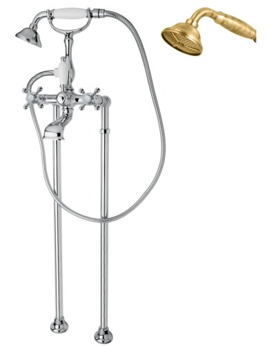 Напольный смеситель для ванны с ручным душем шлангом 150см CEZARES GOLF-VDP-02-M