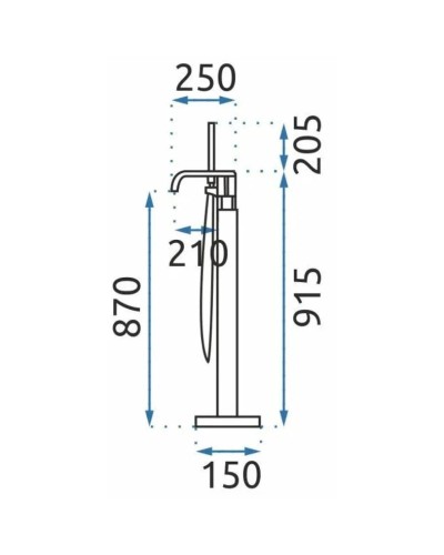 Смеситель напольный для ванны Rea Carat REA-B6522