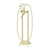 Смеситель для ванны напольного монтажа WONZON & WOGHAND, Глянцевое золото (WW-88649020-PG)