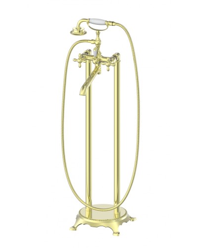 Смеситель для ванны напольного монтажа WONZON & WOGHAND, Глянцевое золото (WW-88649020-PG)