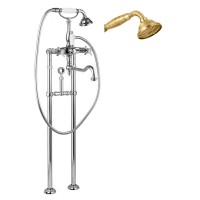 Напольный смеситель для ванны с повор.изливом кронштейном слива-перелива CEZARES LORD-VDPS2-02-M