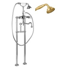 Напольный смеситель для ванны с повор.изливом кронштейном слива-перелива CEZARES LORD-VDPS2-02-M