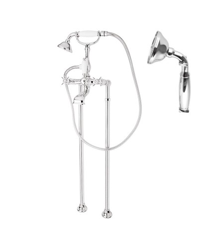 Напольный смеситель для ванны с ручным душем, шлангом 150 см CEZARES LORD-VDP-01-M
