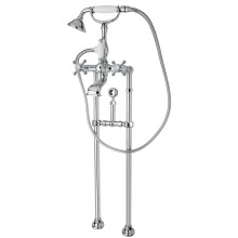 Напольный смеситель для ванны с ручным душем и кронштейном для слива-перелива CEZARES GOLF-VDPS-01-Bi