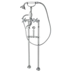 Напольный смеситель для ванны с ручным душем и кронштейном для слива-перелива CEZARES GOLF-VDPS-01-Bi